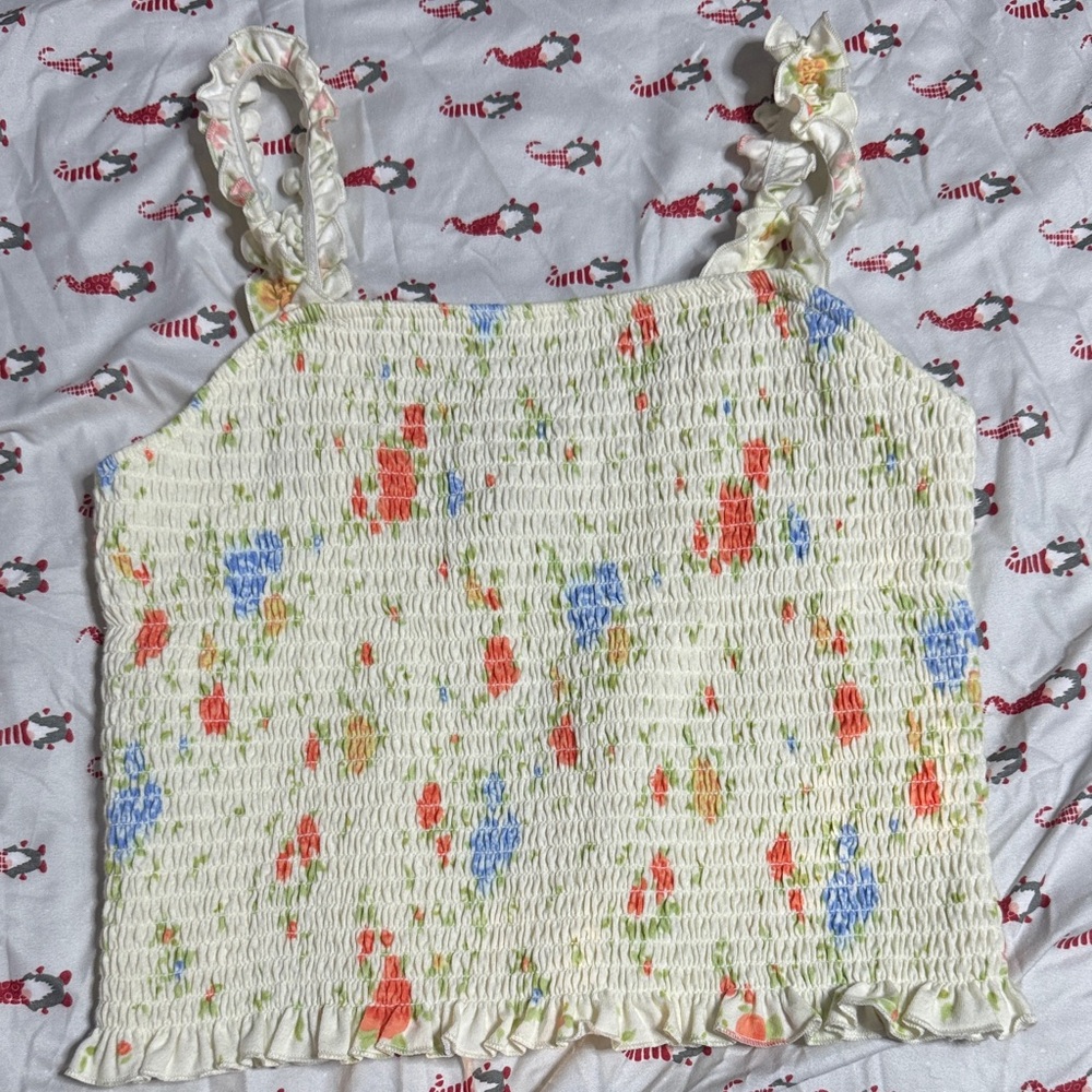 Floral Smocked Camisole Top